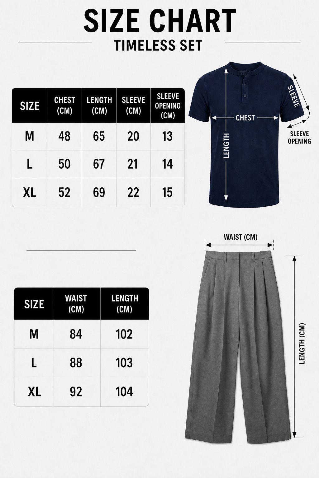 Navy x Grey Timeless Set
