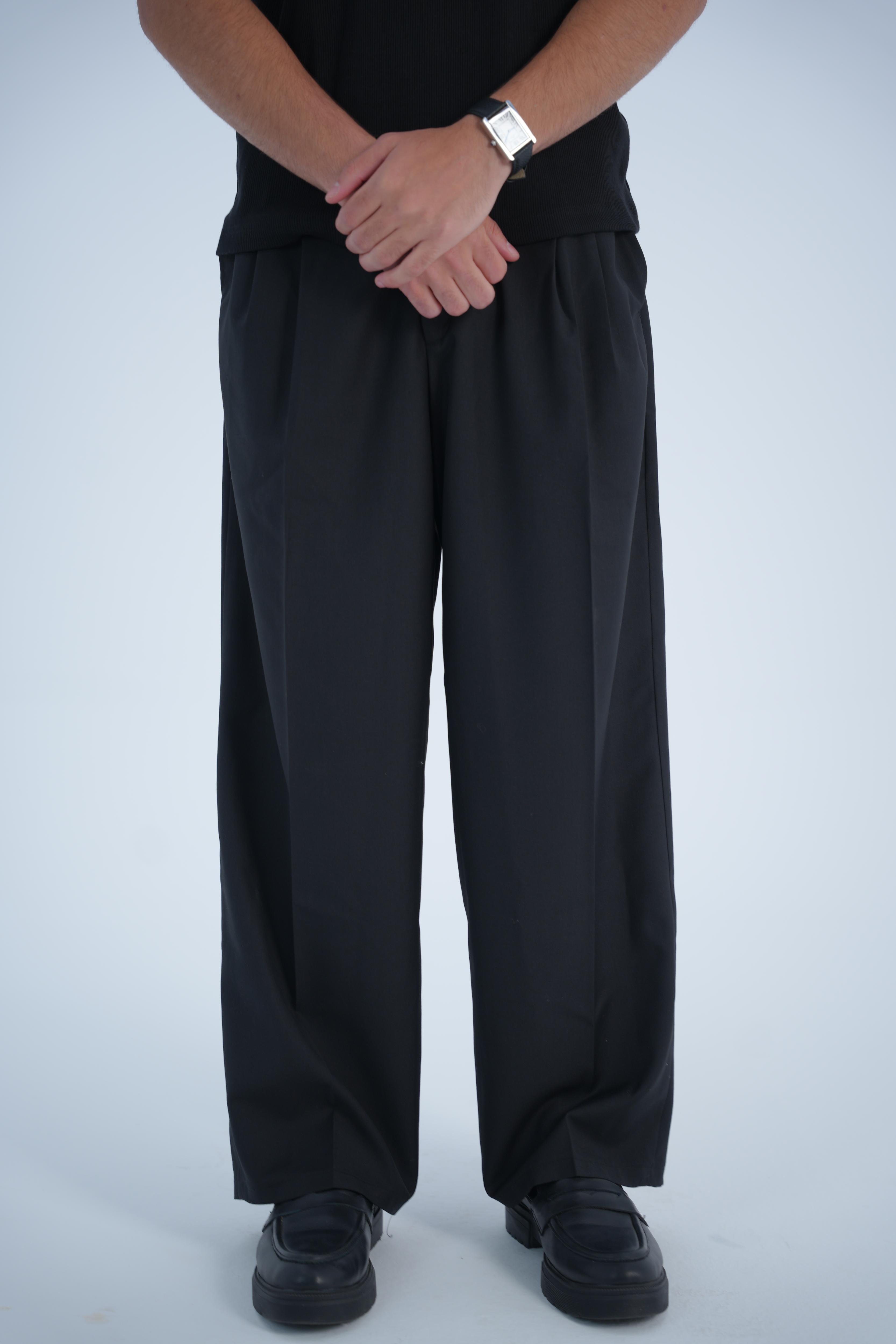 WIDE-LEG PLEATED  PANTS