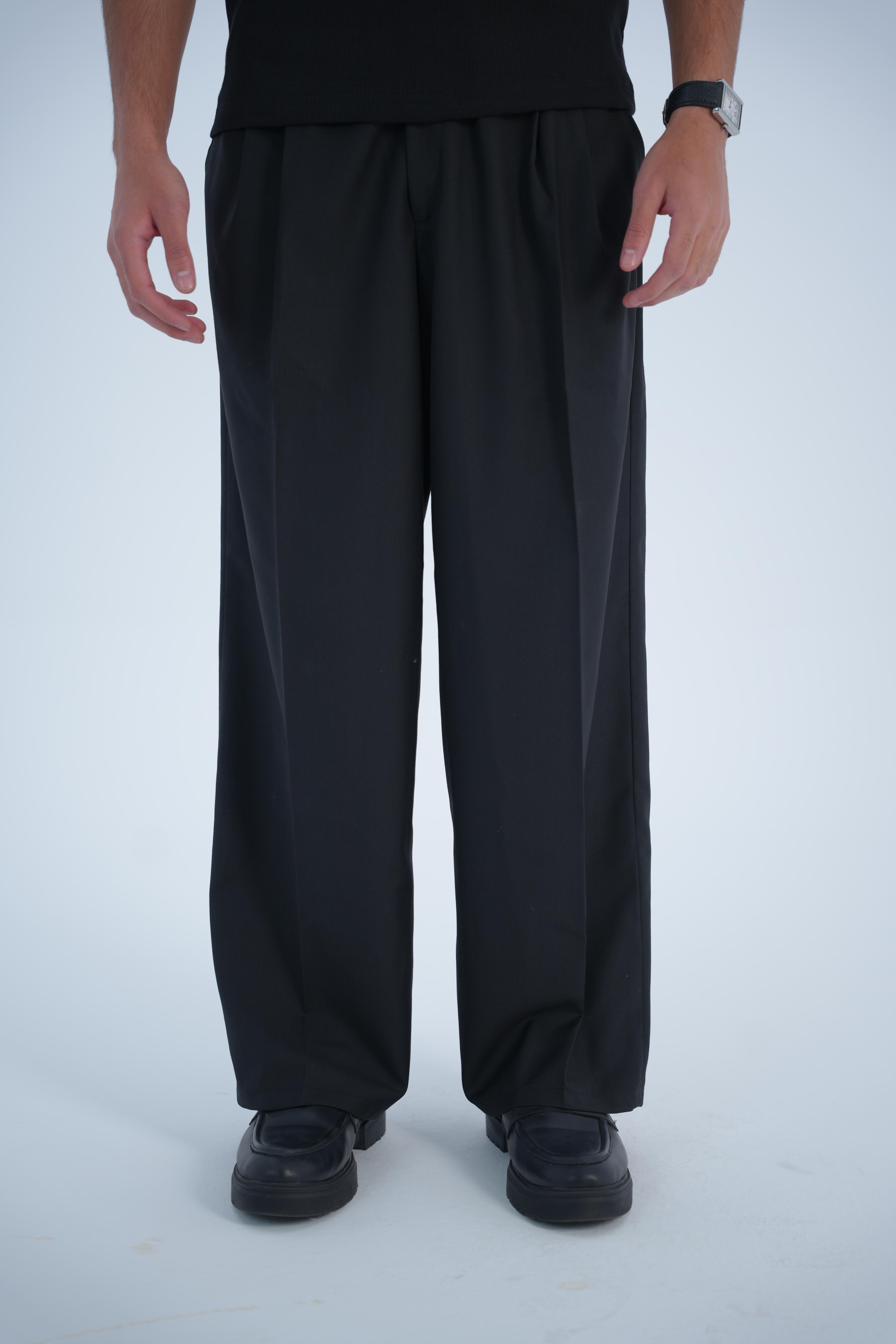 WIDE-LEG PLEATED  PANTS