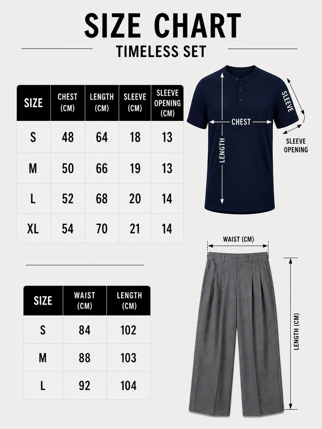 Navy x Grey Timeless Set