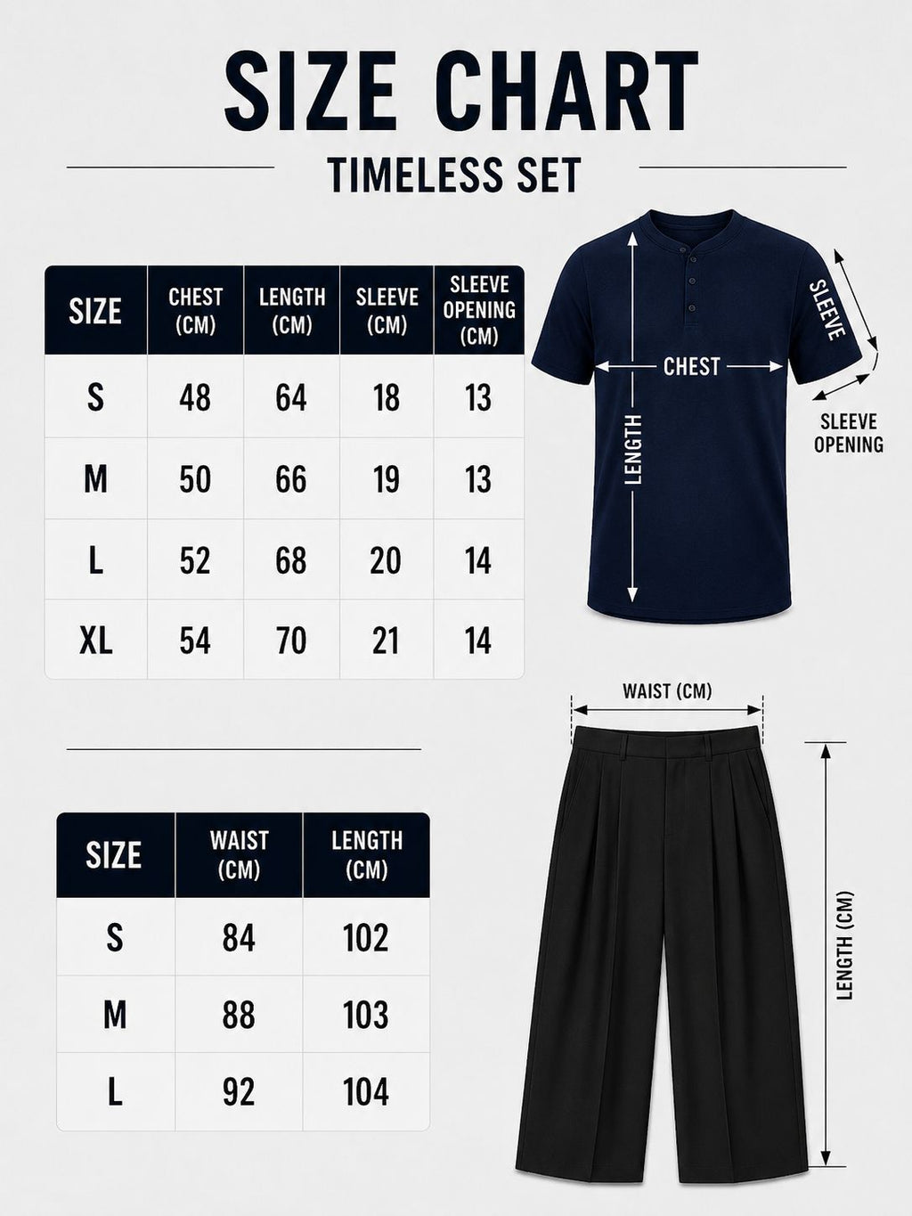Navy x Black Timeless Set