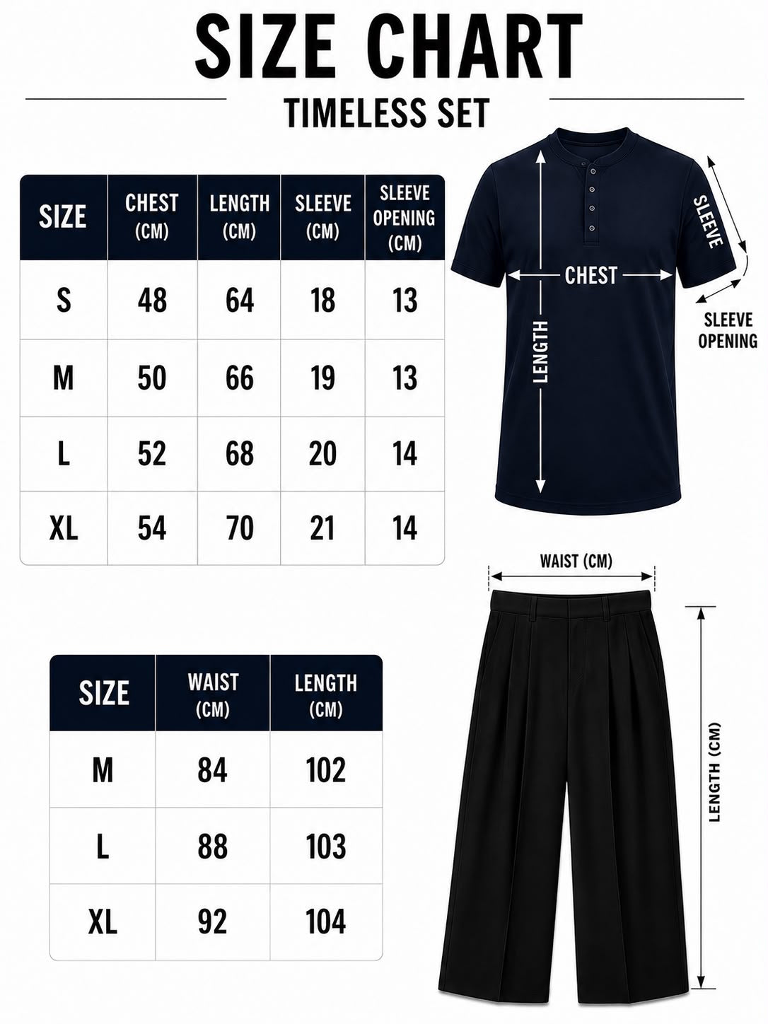 Navy x Black Timeless Set