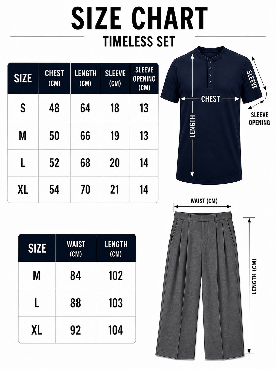 Navy x Grey Timeless Set